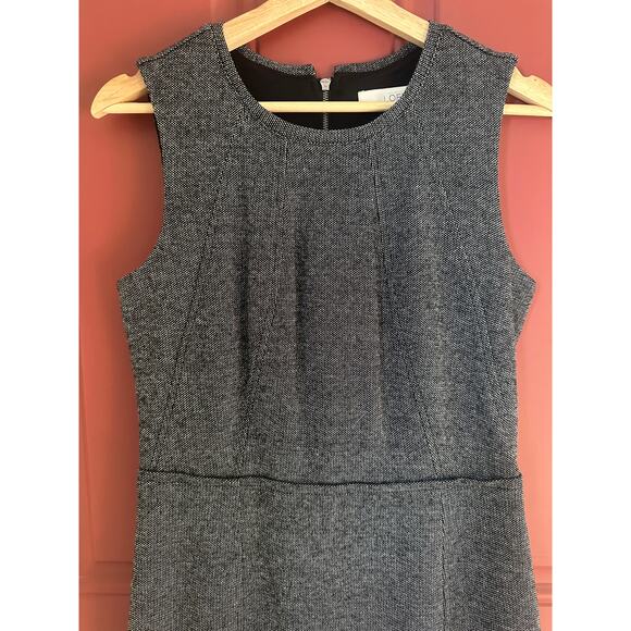 Loft Ann Taylor Gray Sleeveless Sheath Dres - Picture 2 of 7